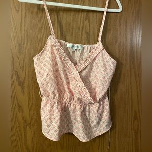 Pink Lily White tank top XL